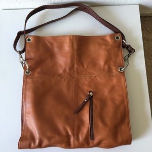 Brown 100% leather purse made in Italy